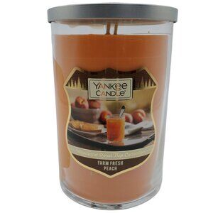 Yankee Candle 22 Oz Fresh Peach Woodland Road Trip Collection Scented Jar w/ Lid